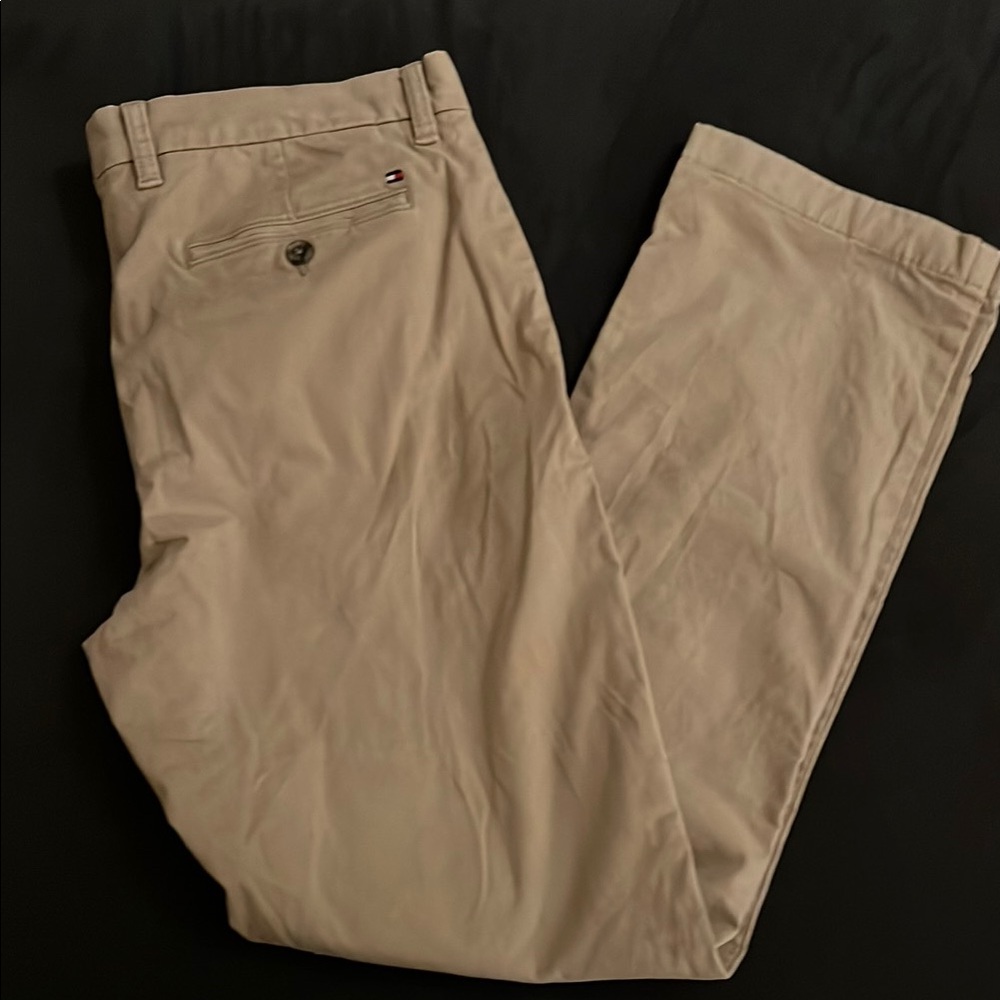 Tommy Hilfiger Cream Chinos Straight Cut Casual Pants